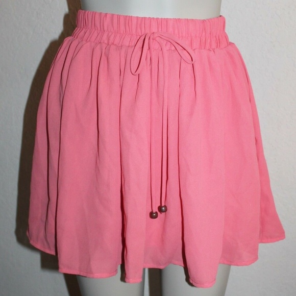 GUESS CHIFFON SKIRT COLOR ORANGE - Picture 1 of 5